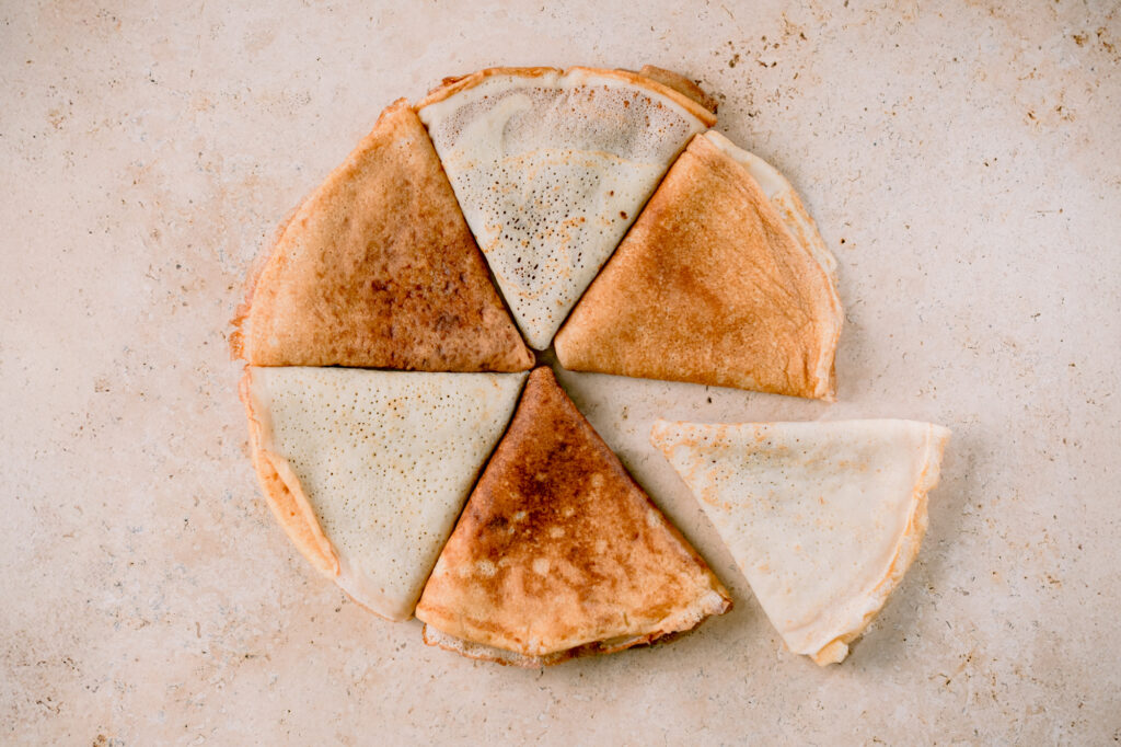présentation de plusieurs crêpes Michel Belin