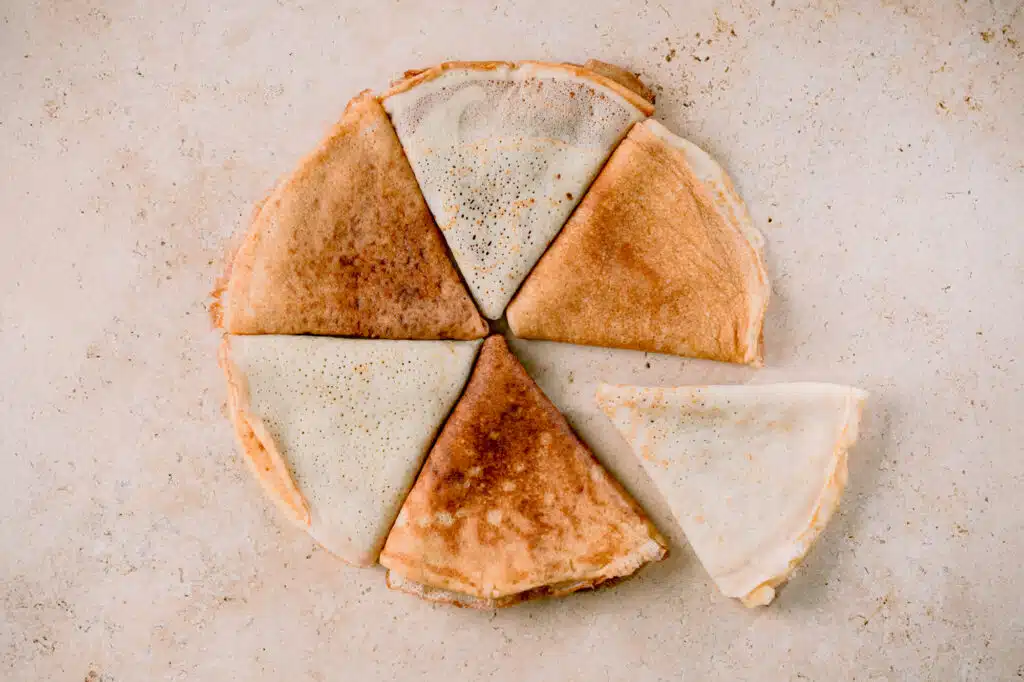 présentation de plusieurs crêpes Michel Belin