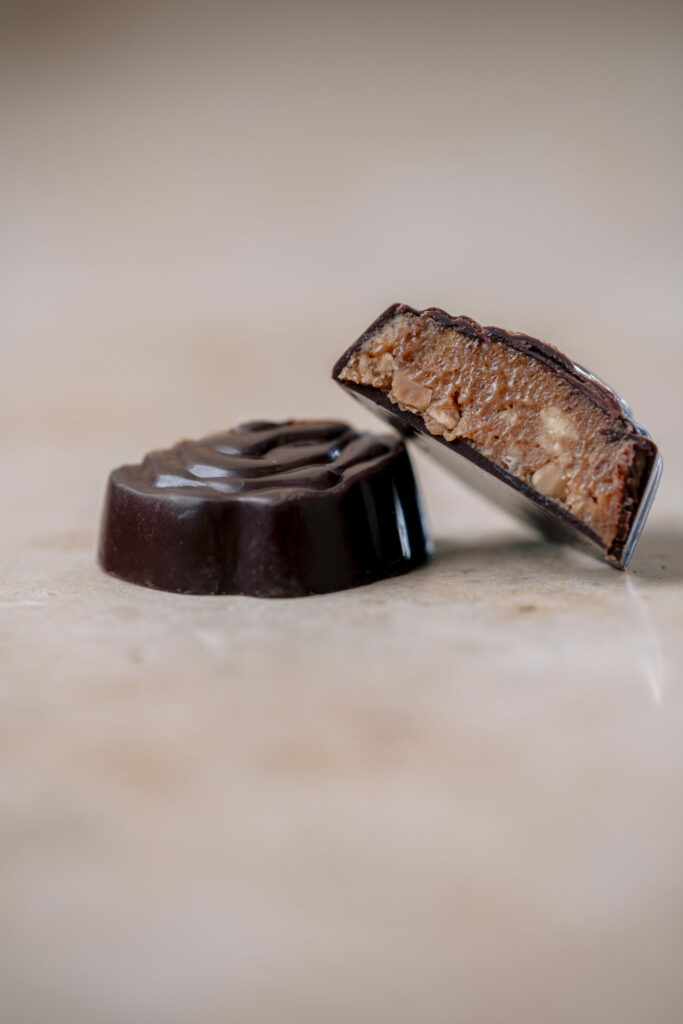 Praliné amandes noisettes hâchées Michel Belin chocolatier Albi